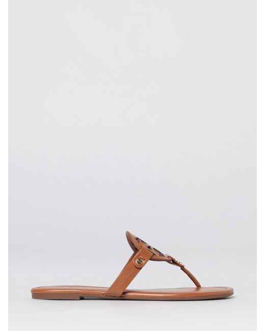 Tory Burch Brown Miller Leather Sandal