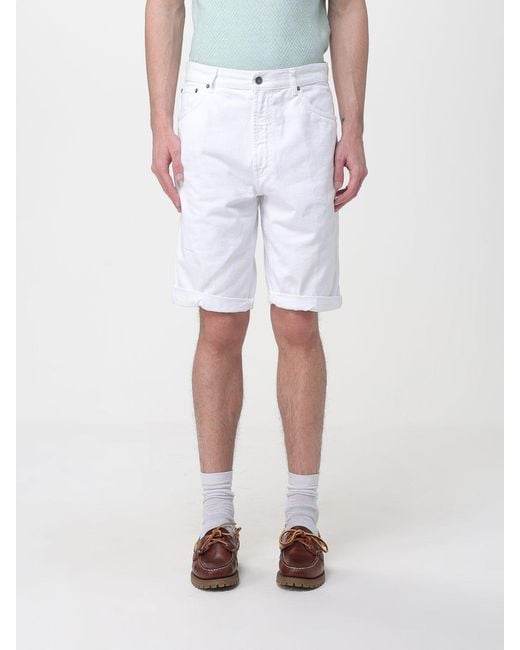 Dondup White Denim Shorts for men