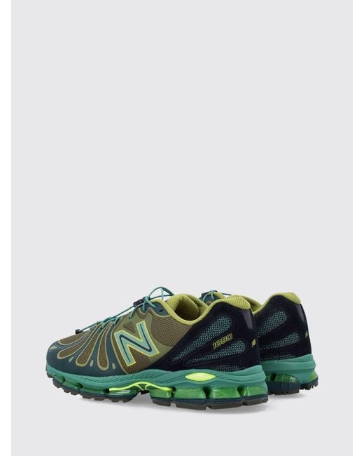 New Balance Green 1890 Two-Tone Mesh Trainers With Abzorb Midsole for men