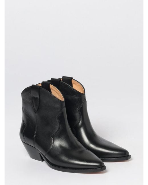 Isabel Marant Black Dewina Leather Ankle Boots