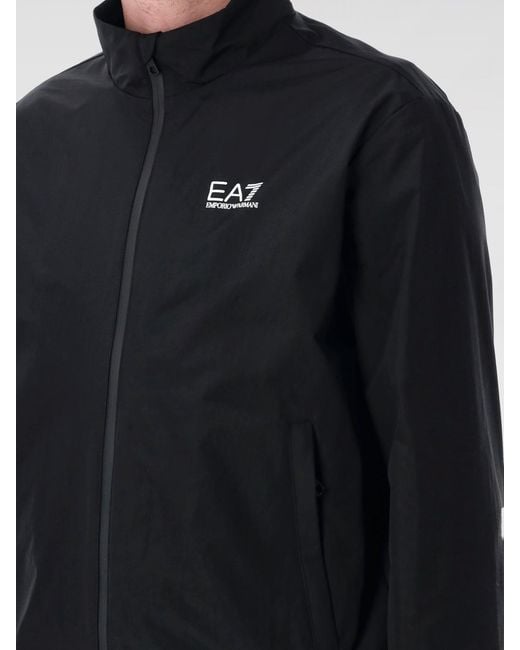 EA7 Blue Recycled Nylon Jacket for men