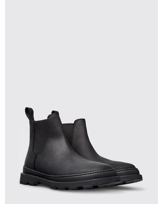 Camper Black Brutus+ Leather Ankle Boots for men
