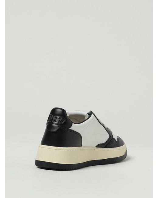 Autry White Medalist Leather Sneakers