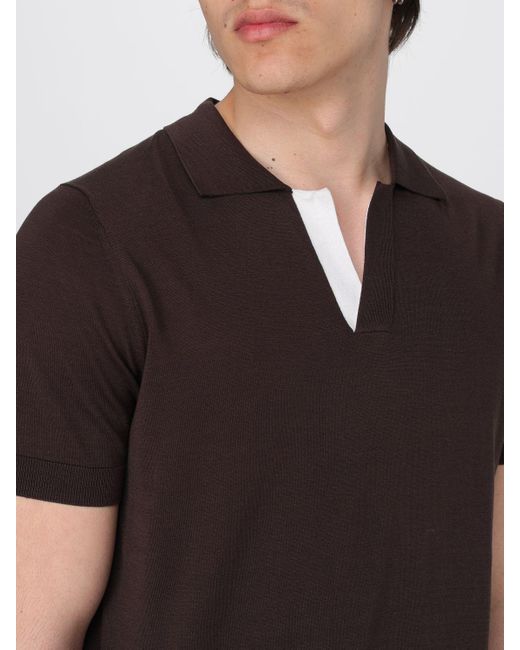 Paolo Pecora Black Polo Shirt for men