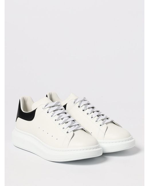 McQueen White Larry Leather Sneakers for men