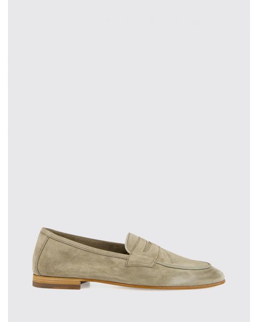Frescobol Carioca Natural Suede Penny Loafers With Strap for men