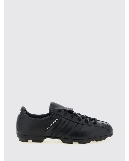 Y-3 Black Field Leather Sneakers for men