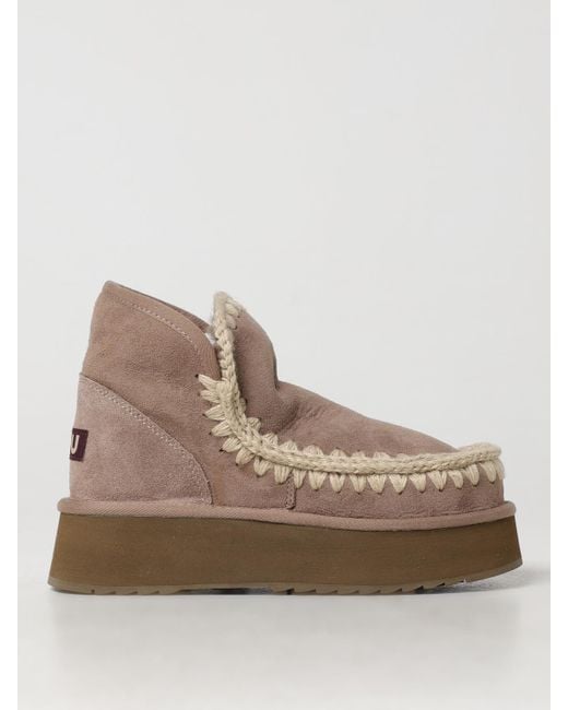 Mou Brown Flache Stiefeletten Damen
