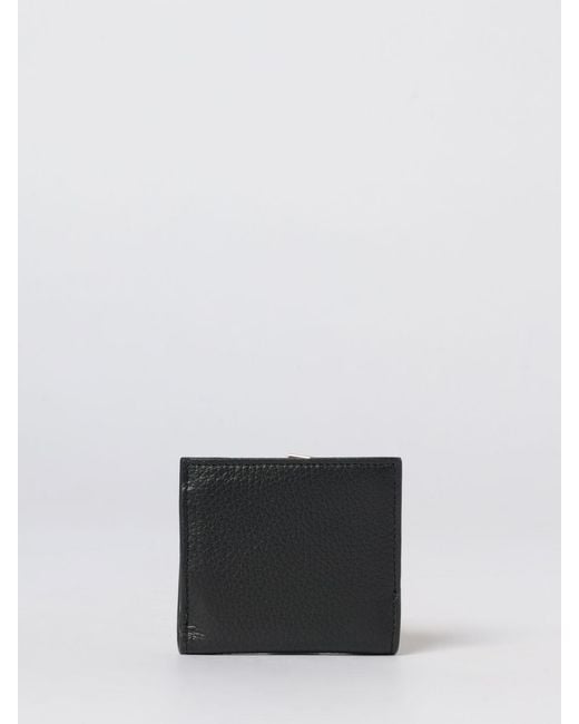 Coccinelle White Grained Leather Metallic Soft Wallet