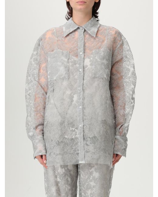 Ermanno Scervino Gray Hemdbluse Damen