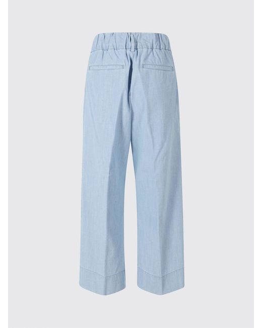Myths Blue Cotton Palazzo Trousers