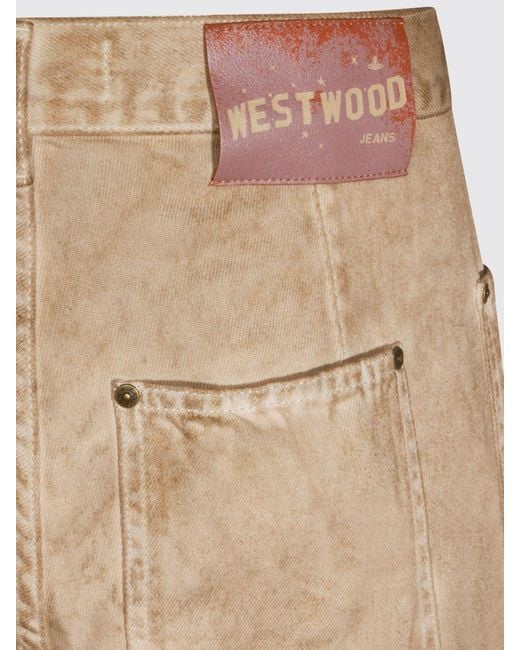 Vivienne Westwood Natural Five-Pocket Straight Fit Cotton Jeans for men