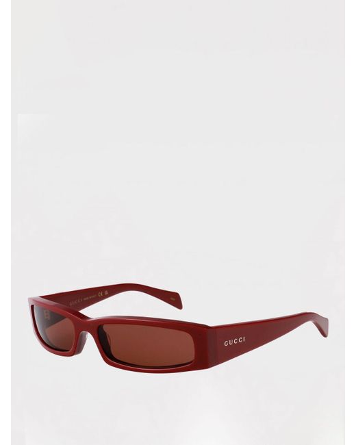 Occhiali Da Sole Uomo di Gucci in Red da Uomo