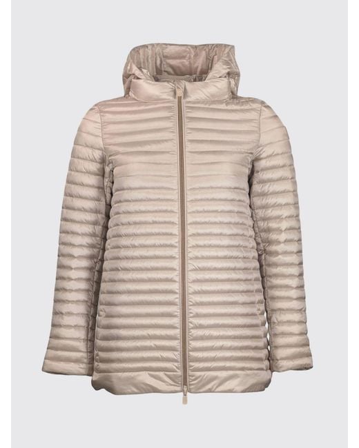 Save The Duck Natural Nylon Down Jacket With Hood