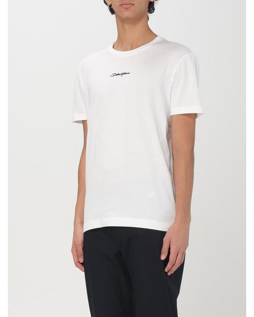 Dolce & Gabbana Logo Embroidery T-Shirt in White für Herren