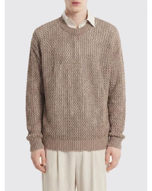 Maison Kitsuné Brown Maison KitsunÉ Cotton Knit Top for men