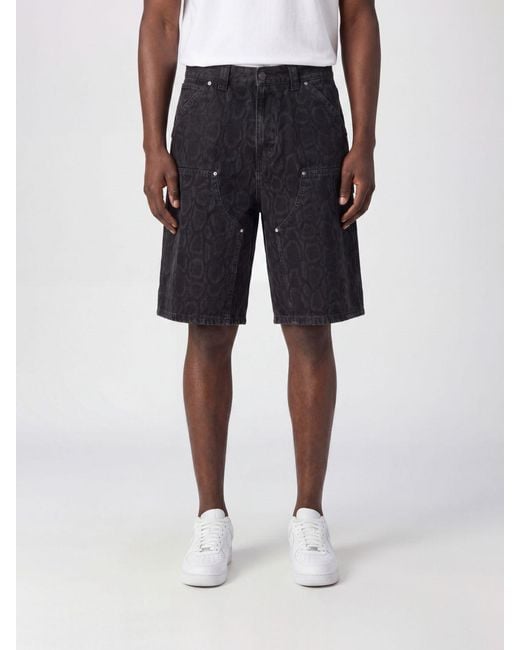 Carhartt Blue Cotton Denim Shorts for men
