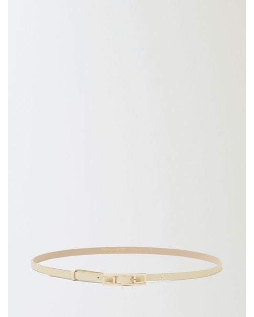 Fabiana Filippi Natural Saffiano Leather Belt