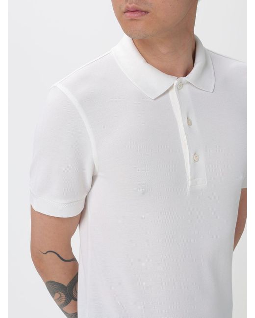 Tom Ford White Basic Cotton Polo Shirt for men
