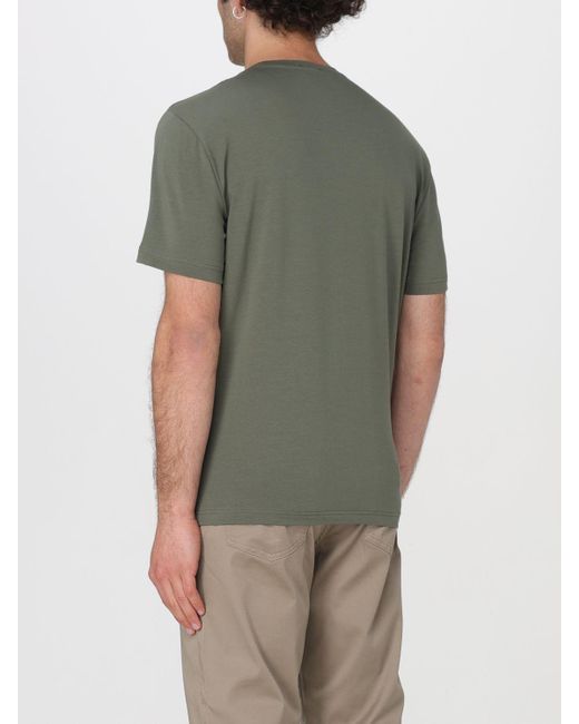 T-shirt di cotone di EA7 in Green da Uomo