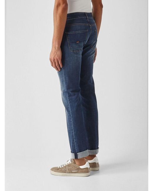 Fay Blue Slim Fit Stretch Denim Jeans for men