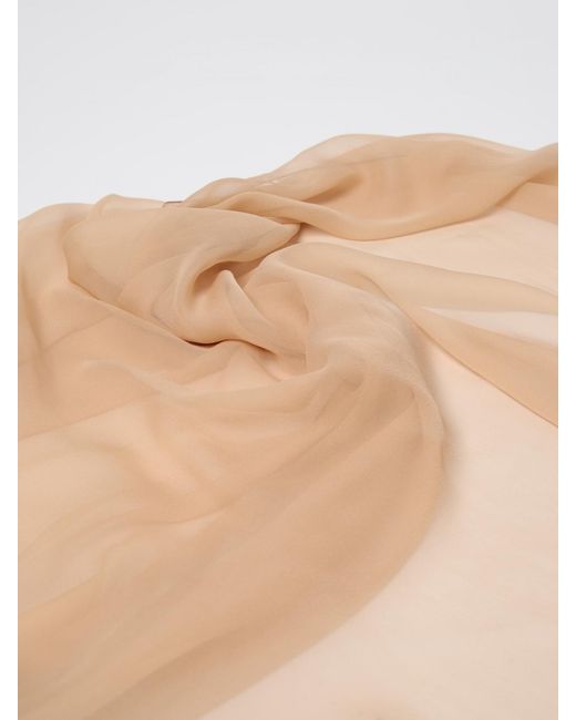 Alberta Ferretti White Silk Chiffon Stole