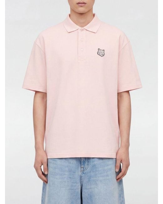 Maison Kitsuné Pink Maison KitsunÉ Polo Shirt for men