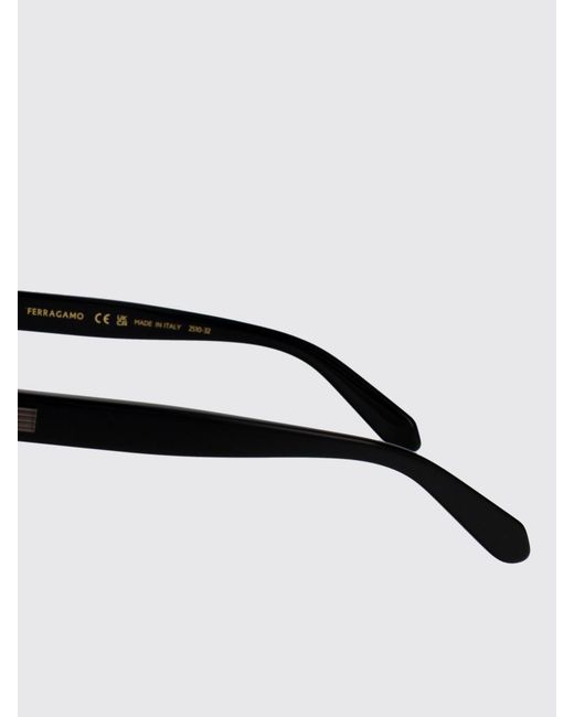 Ferragamo White Rectangular Aviator Sunglasses for men