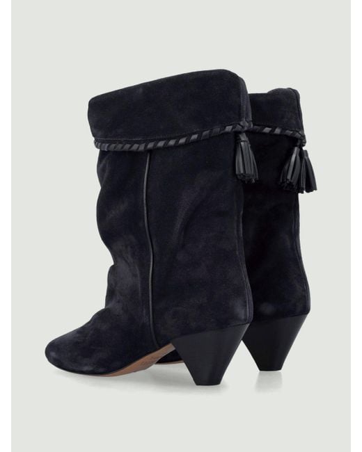 Isabel Marant Blue Flat Ankle Boots