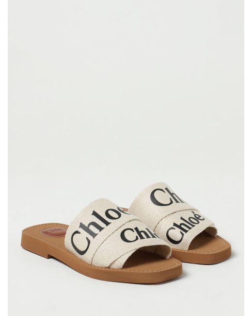 Chloé White Flat Sandals Chloé