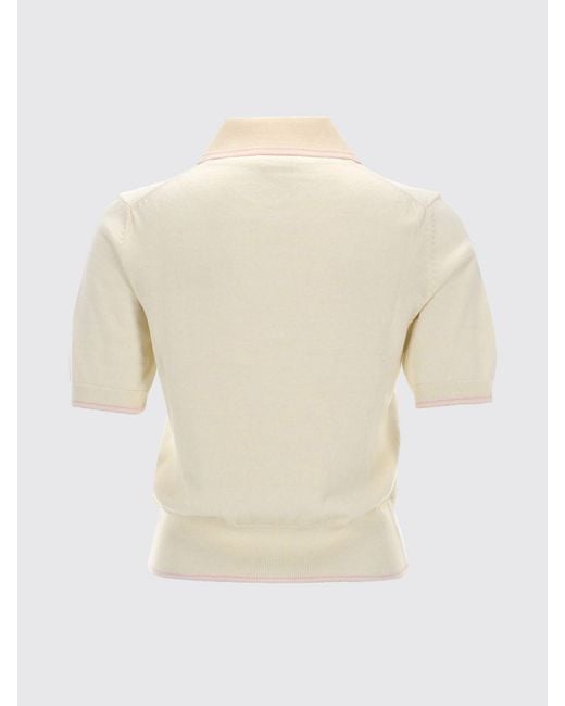 A.P.C. Blue Knit Cotton Polo With Ribbed Collar And Trims