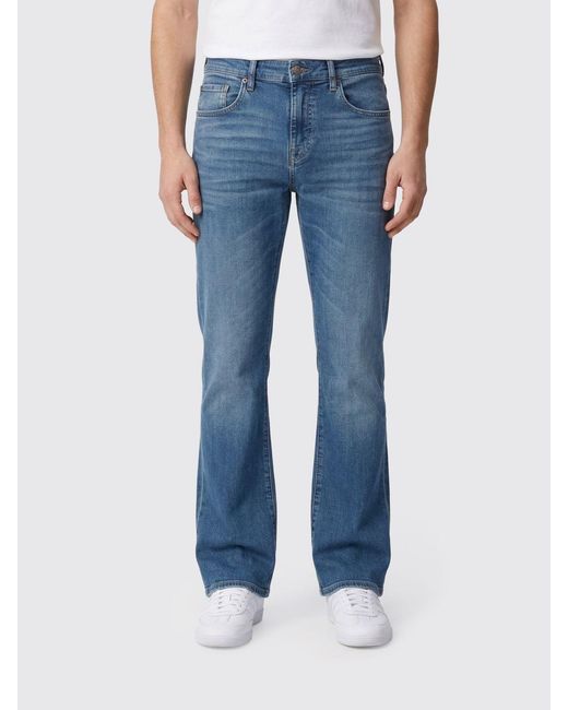 7 For All Mankind Blue Flared Cotton Denim Jeans for men