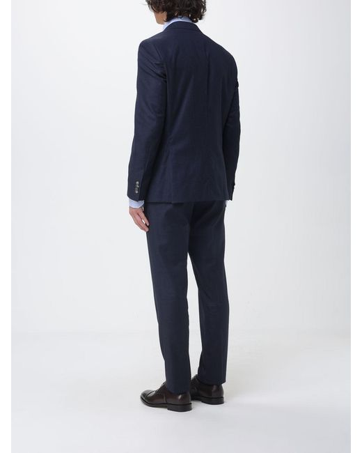 Boss Blue Wool Blend Single-Breasted Dress for men