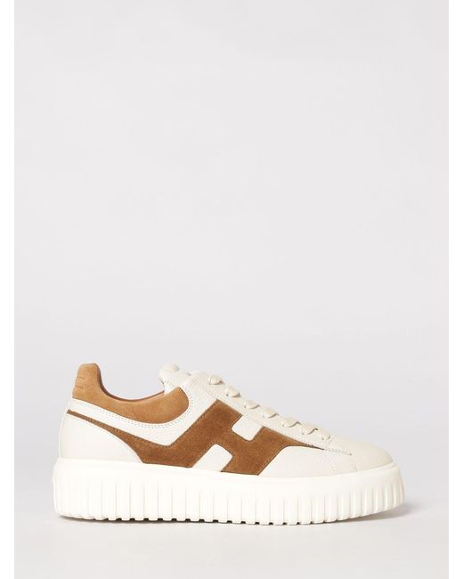 Hogan Natural H-Stripes Leather Sneakers for men
