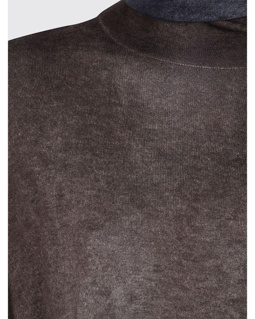 Avant Toi Gray Wool And Cashmere Blend Turtleneck Jumper With Long Sleeves And Ribbed Trims