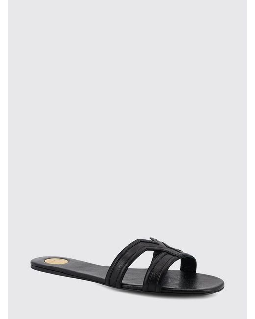 Saint Laurent White Mabrouka Vegetable-Tanned Leather Slippers