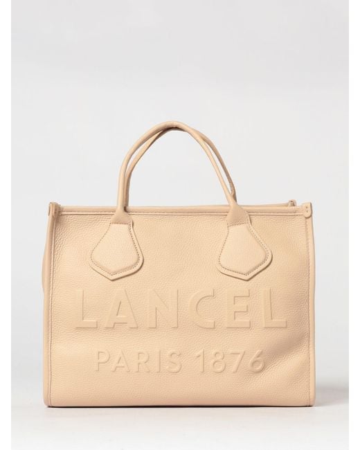 Lancel Natural Jour Grained Leather Bag