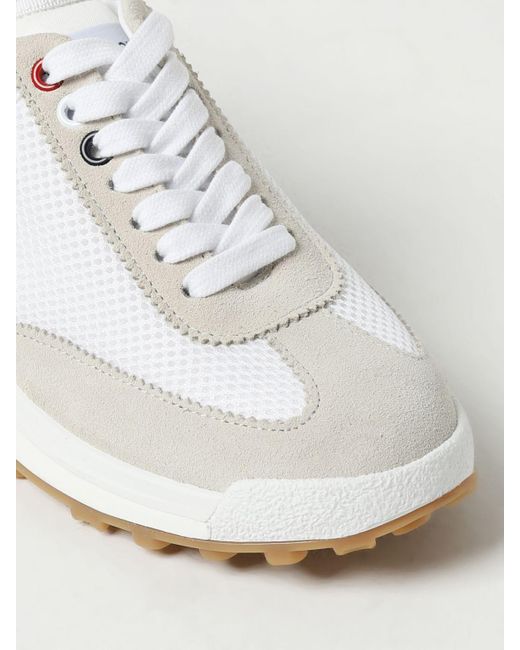 Sneakers in pelle scamosciata e mesh di Thom Browne in White