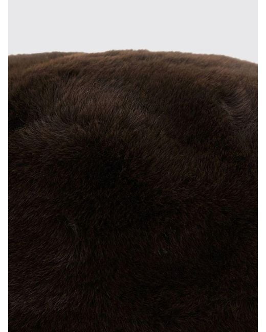 Apparis Black Recycled Faux Fur Bucket Hat
