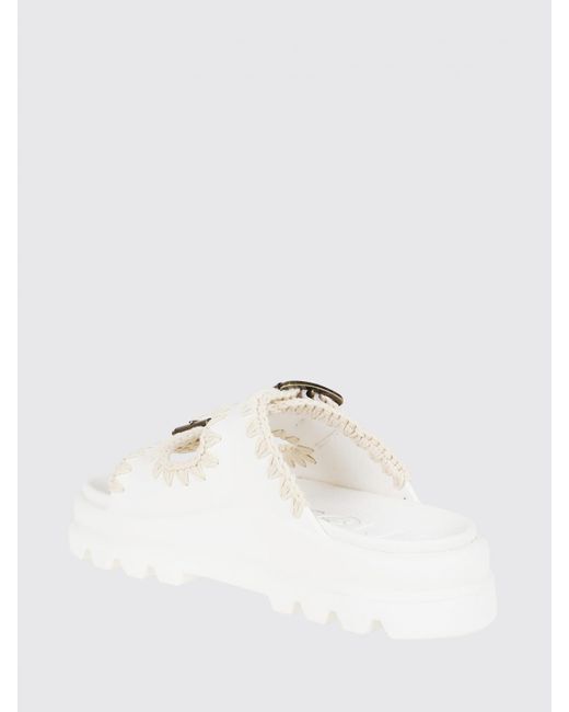 Mou Natural Flache Sandalen Damen