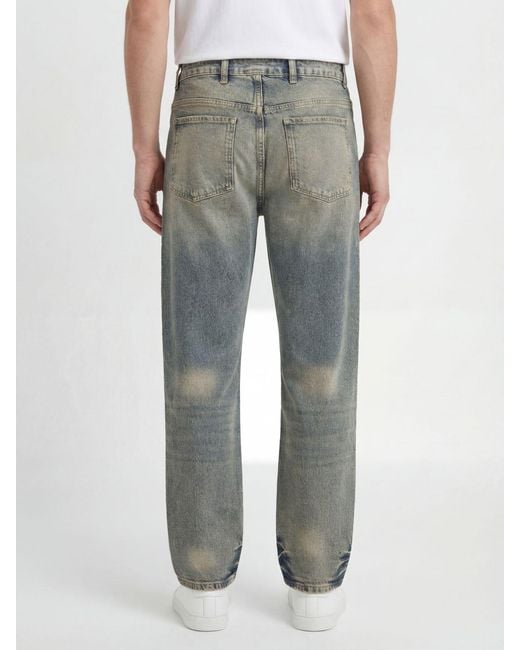 Represent Blue Used Cotton Wide Leg Jeans for men