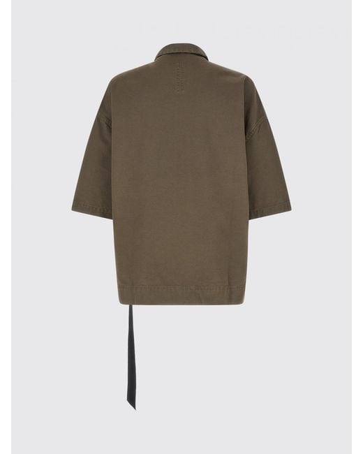 Rick Owens Green Cotton Casual Shirt for men