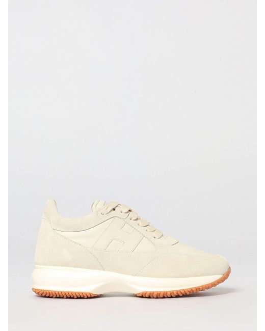 Hogan White Interactive Suede Sneakers