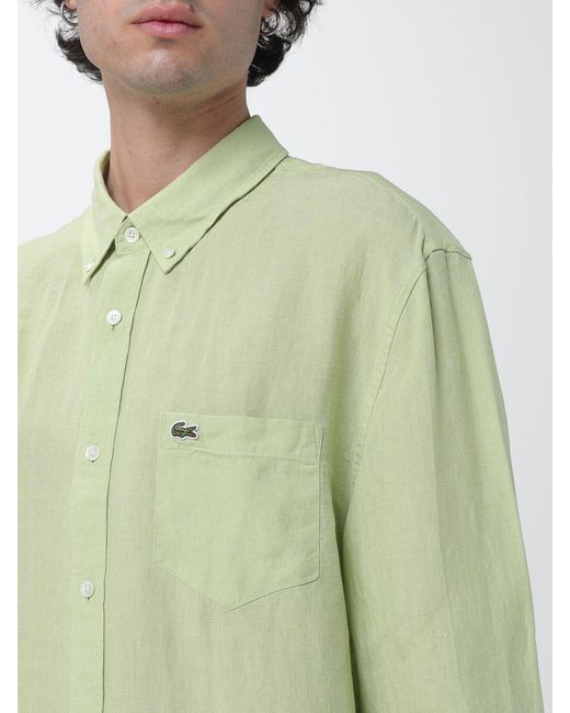 Lacoste Green Linen Shirt for men