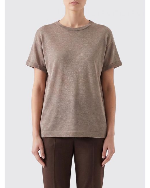 Brunello Cucinelli Brown Nylon T-Shirt