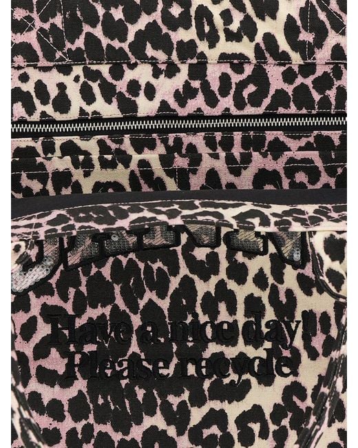 Ganni Purple Xxl Tote Bag