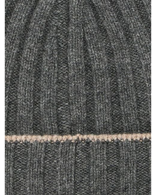 Brunello Cucinelli Gray Hat for men