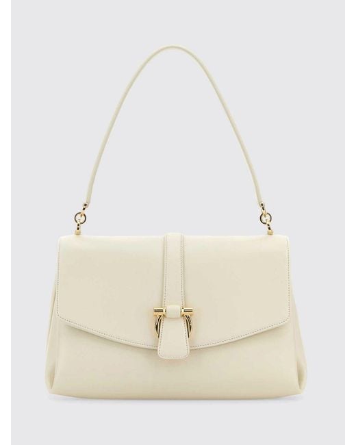Ferragamo Natural Calfskin Shoulder Bag