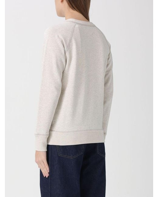 Isabel Marant Natural Logo Cotton Crewneck Sweatshirt