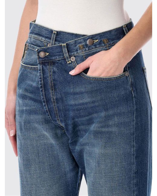 R13 Blue Cropped Jeans
